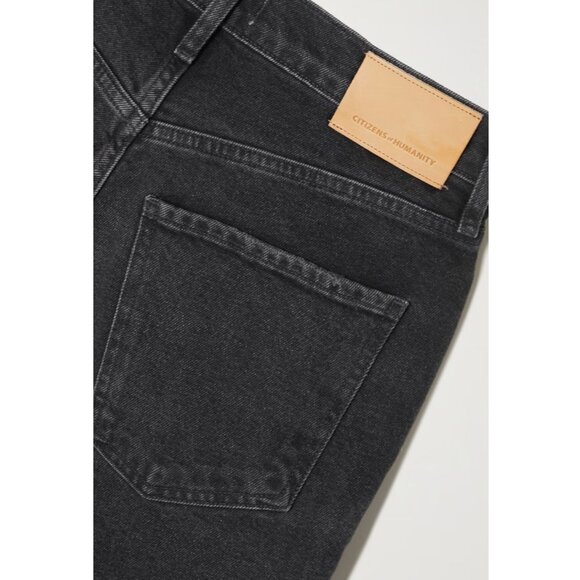 Citizens of Humanity Jolene Jeans High Rise Straight Leg Frayed Hem Black 26 - Picture 12 of 12